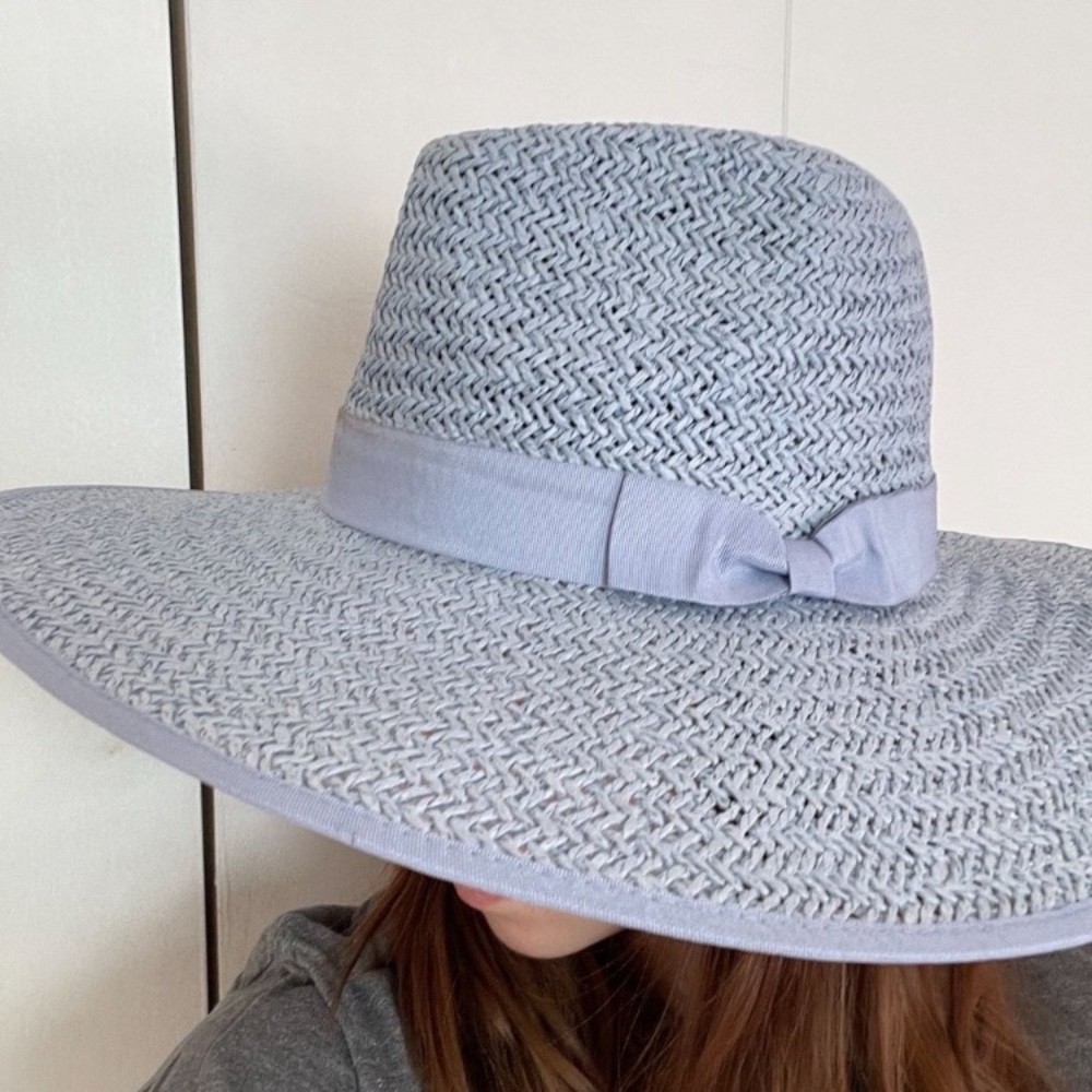 Olive and Pique structured straw rancher fedora hat